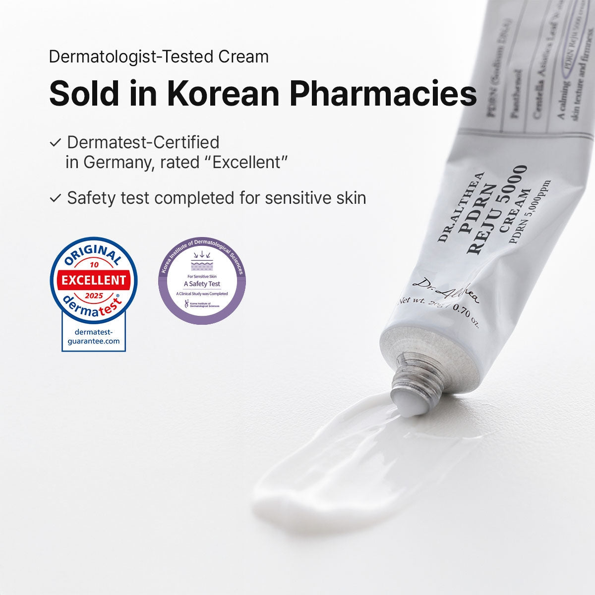 Dr.Althea PDRN Reju 5000 Cream | Biome PDRN Cream for Irritated, Sensitive Skin | Soothing Face Moisturizer with Panthenol and Centella | Korean Vegan Skin Care for All Skin Types, 0.7 Fl Oz