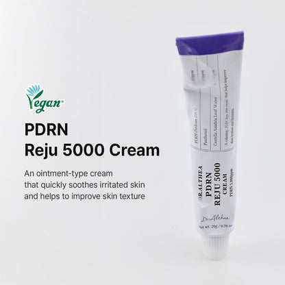 Dr.Althea PDRN Reju 5000 Cream | Biome PDRN Cream for Irritated, Sensitive Skin | Soothing Face Moisturizer with Panthenol and Centella | Korean Vegan Skin Care for All Skin Types, 0.7 Fl Oz